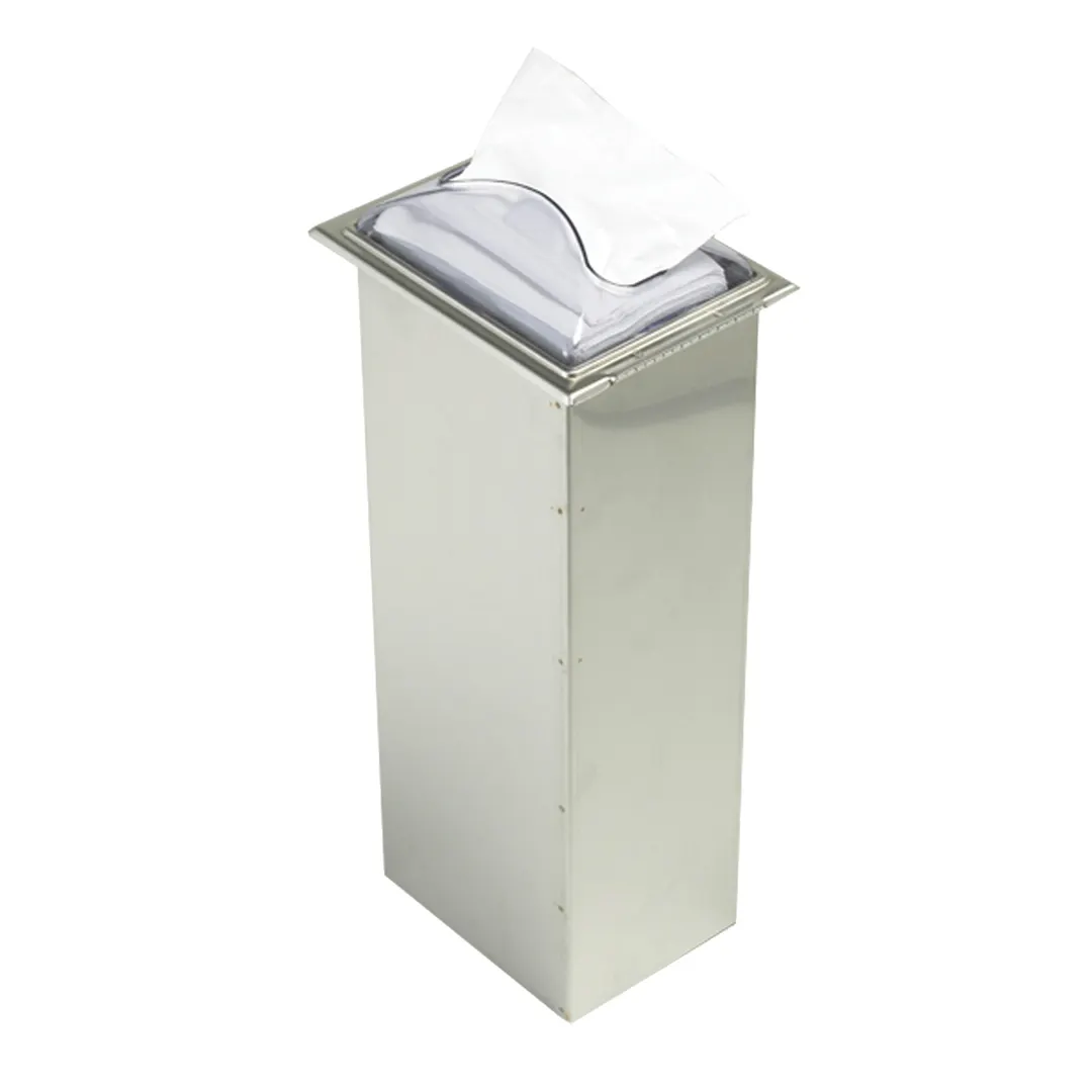 Carlisle H2003CLSS12 Napkin Dispenser, 7"L x5-1/2"W x13-3/4"H, 450, 22‑Gauge Body, Plastic Faceplate