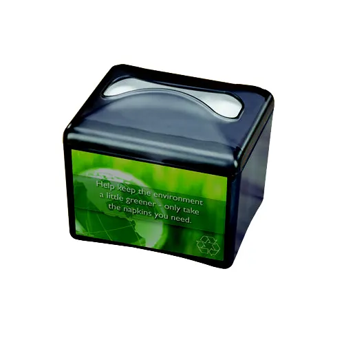 Carlisle H4003TBK Venue Napkin Dispenser, 7-1/2"W x 6-1/8"D x 6-1/4"H, 200 Napkins, Black Plastic