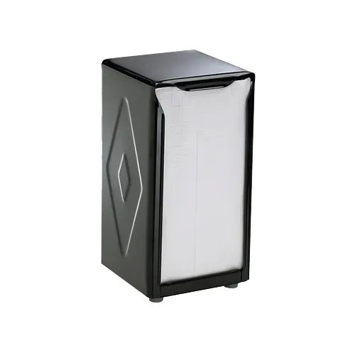 Carlisle H900BK Napkin Dispenser, 3-3/4"L x 4"W x 7-1/2"H, 150, Stainless Steel Black
