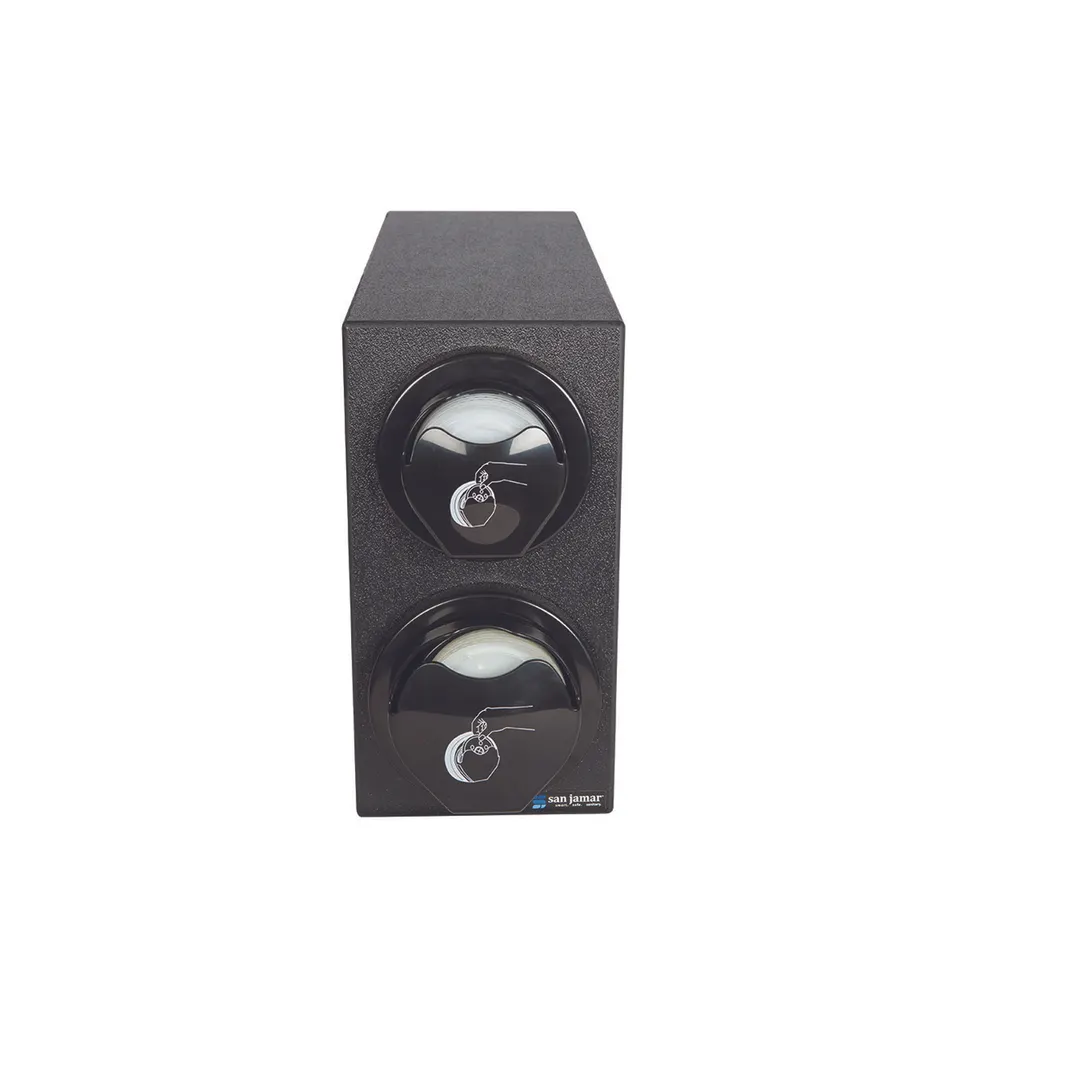 Carlisle L2912BK - San Jamar EZ‑Fit Lid Dispenser, 7‑3/4"L x 25"W x 15‑1/8"H, PS Box, Black 2‑Comp