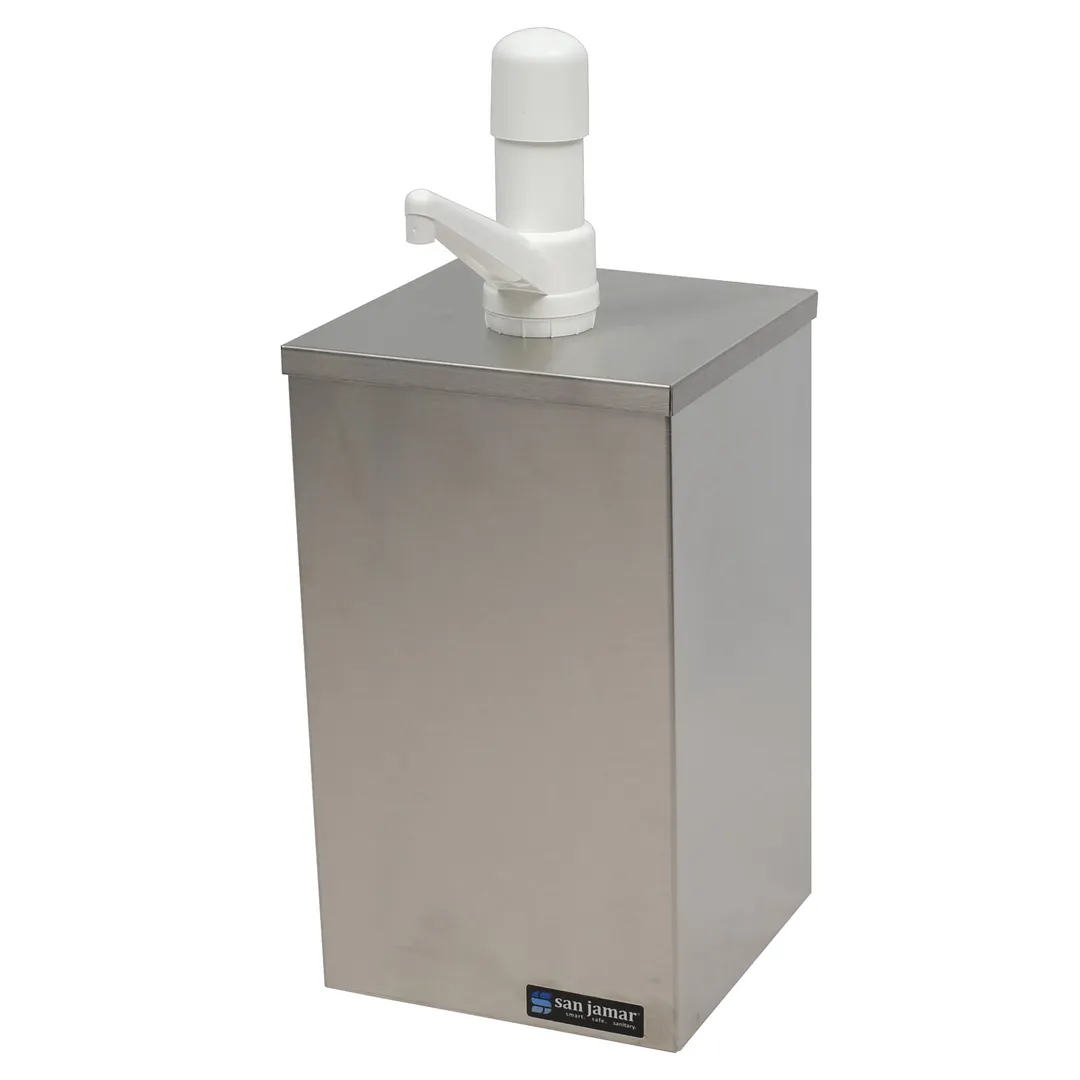 Carlisle P9800 San Jamar EZ-Chill Pump Box, 7"W x 7-1/8"D x 17-1/4"H, 1‑Gallon, Stainless Steel