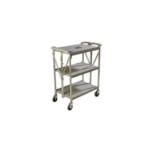 Carlisle SBC152123 Fold 'N Go Gray Folding Utility Cart - 15" x 21"