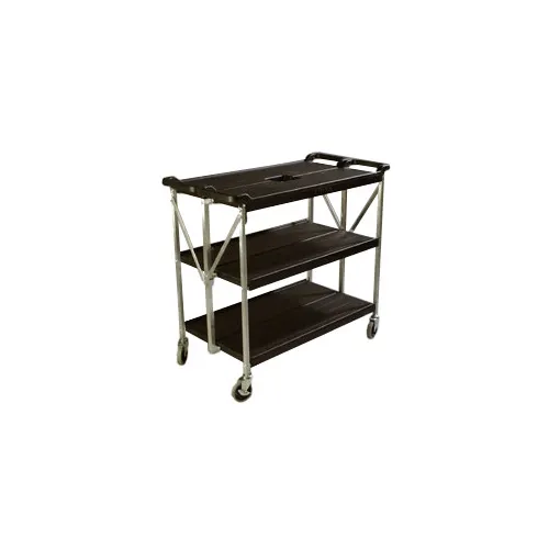 Carlisle SBC203103 Fold 'N Go  Black Folding Utility Cart - 20" x 31"