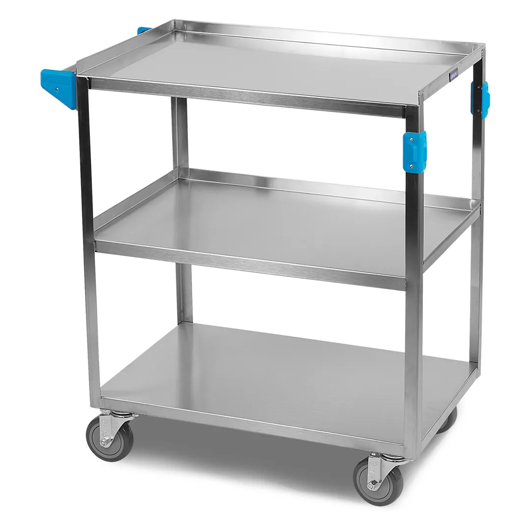Carlisle UC3031827 Stainless Steel 3 Shelf Utility Cart - 27"L x 18"W