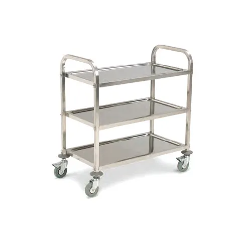Carlisle UC4031733 Stainless Steel 3 Shelf Utility Cart - 33.4" x 15.6"