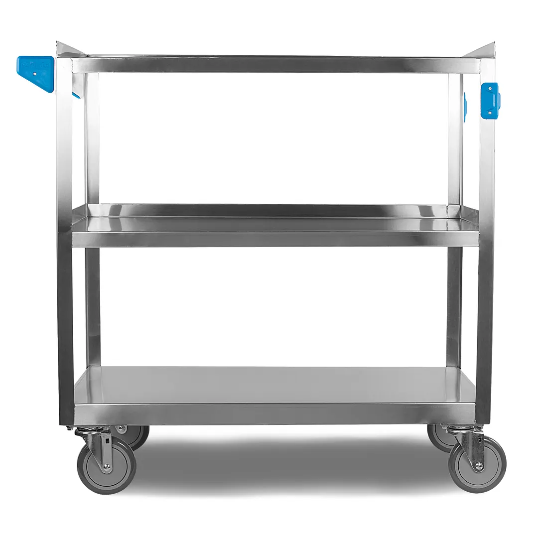 Carlisle UC5032135 Stainless Steel 3 Shelf Utility Cart - 21" x 35"
