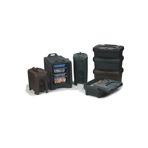 Carlisle XT160003 Cateraide Slide 'N Seal Pan Carrier, 18 qt, Black Polyethylene, Top Loader