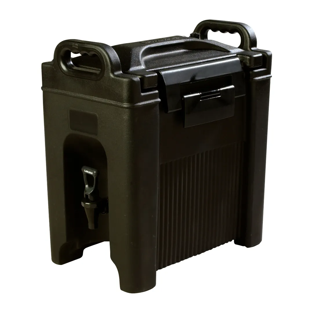 Carlisle XT250003 - 2-1/2 Gal Black Insulated Beverage Server, Polyethylene, NSF, Stackable