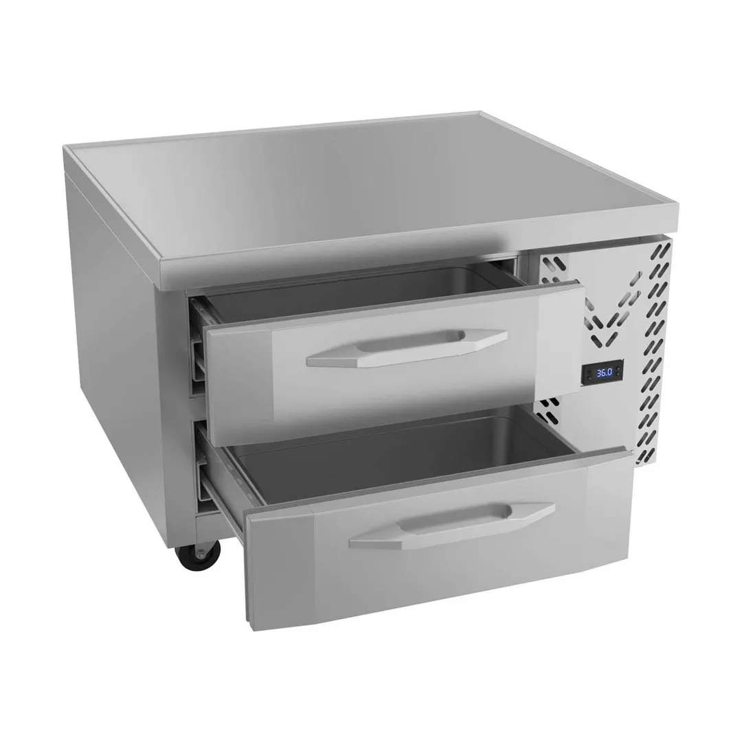 Victory CBR36HC 36" 2 Drawers Refrigerated Chef Base, Marine Edge Top, 5.6 Cu Ft.