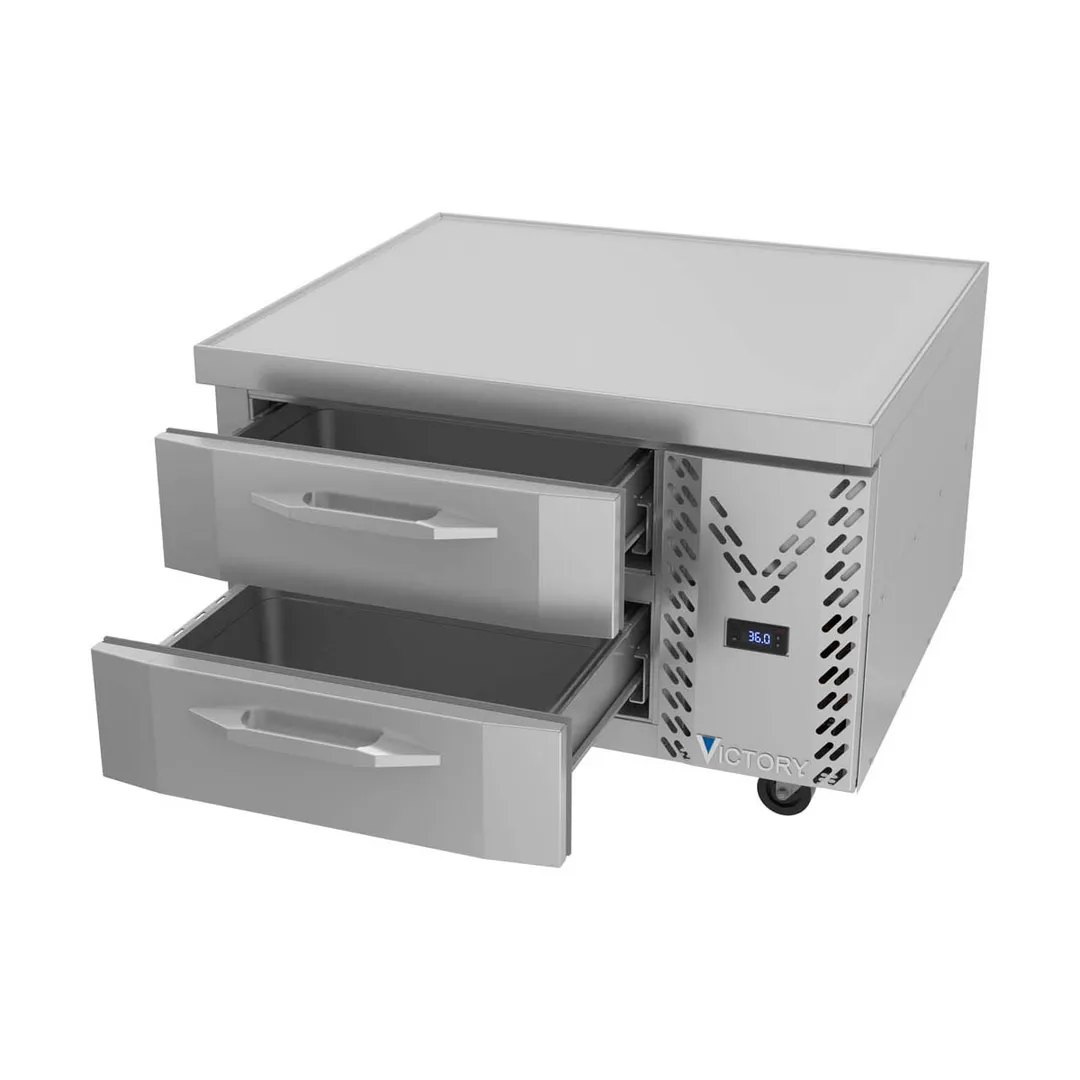 Victory CBR36HC-1 36" 2 Drawers Refrigerated Chef Base, Flat Top 5.64 cu. ft.