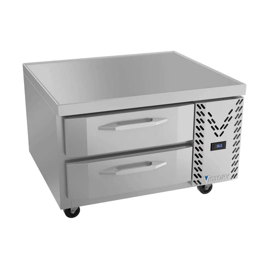 Victory CBR36HC-1 36" 2 Drawers Refrigerated Chef Base, Flat Top 5.64 cu. ft.