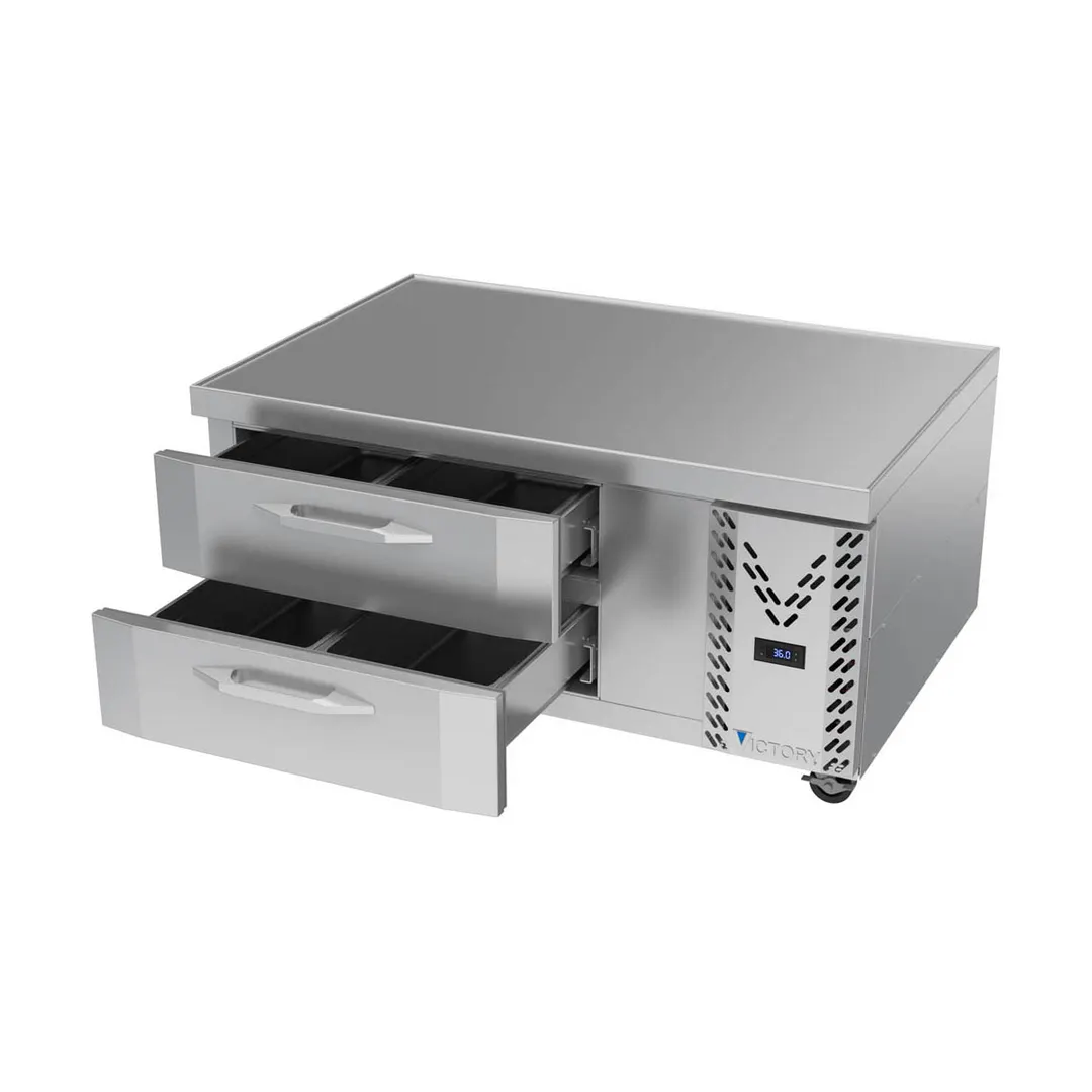 Victory CBR48HC-1 48" 2 Drawers Refrigerated Chef Base, Flat Top, 8.59 cu. ft.