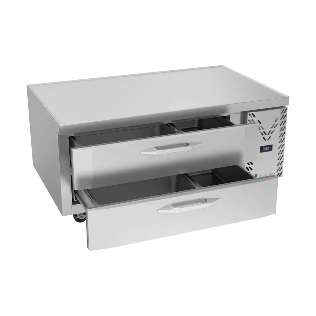 Victory CBR52HC 52" 2 Drawers Refrigerated Chef Base, Marine Edge Top, 9.6 cu. ft.