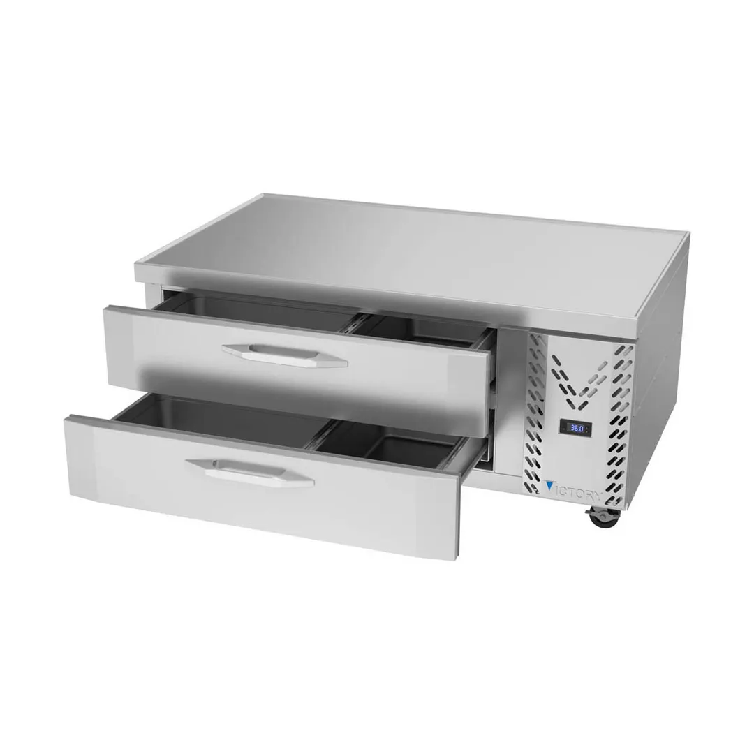 Victory CBR52HC-1 52" 2 Drawers Refrigerated Chef Base, Flat Top, 9.58 cu. ft.