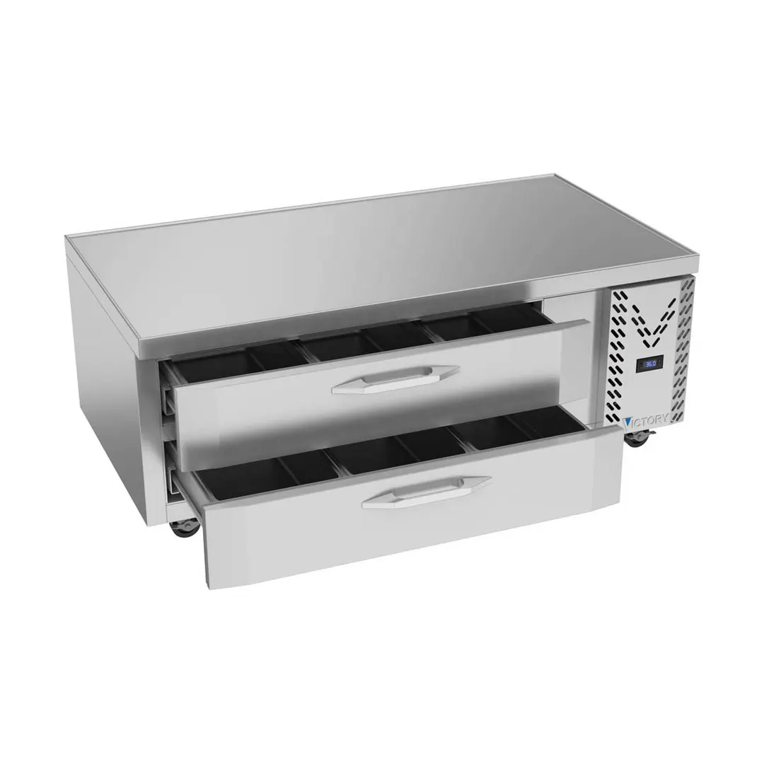 Victory CBR60HC 60" 2 Drawers Refrigerated Chef Base, Marine Edge Top, 11.5 cu. ft.