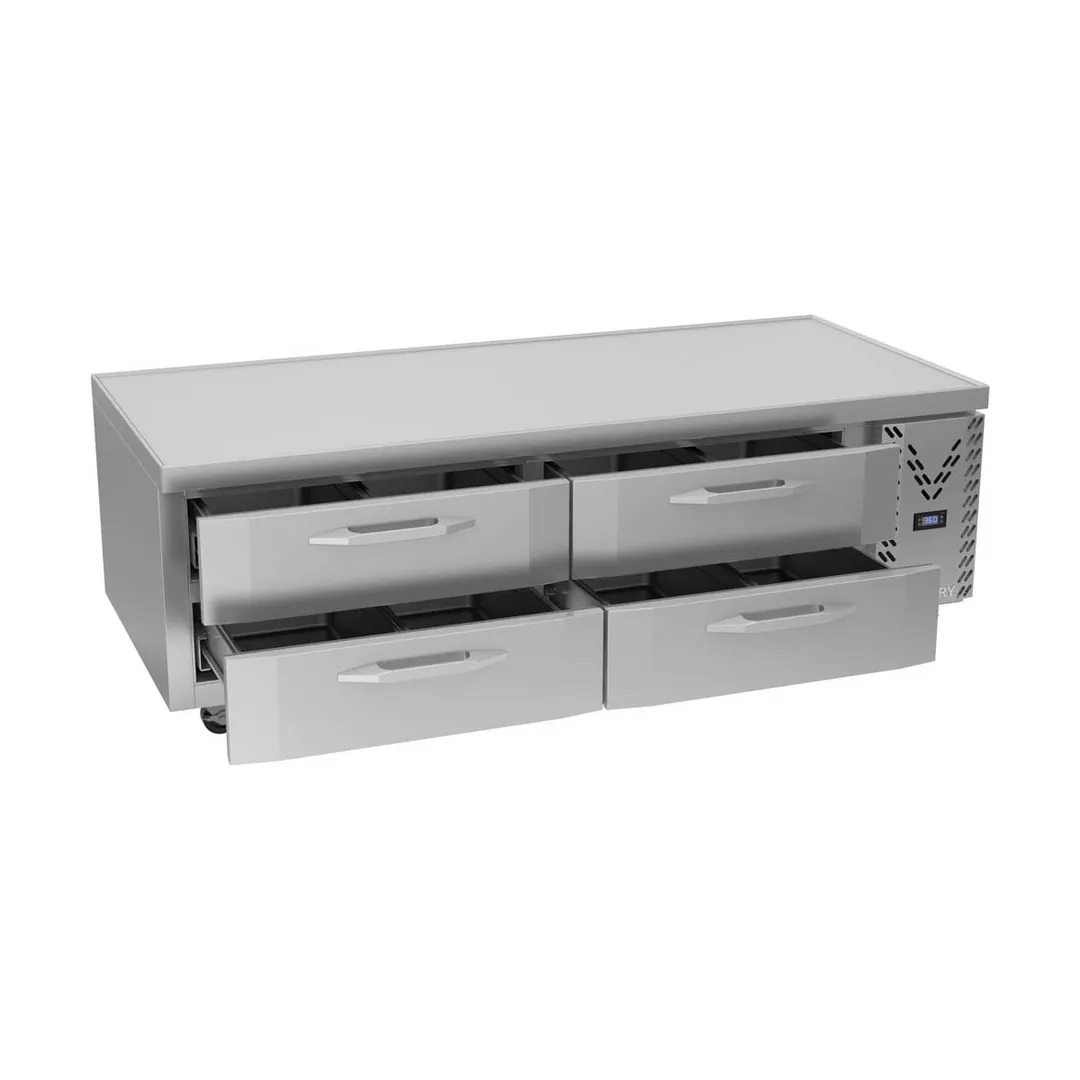 Victory CBR72HC 72" 4 Drawers Refrigerated Chef Base, Marine Edge Top, 14.51 cu. ft.