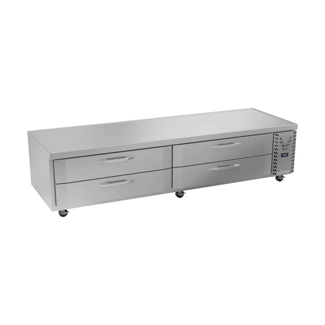 Victory CBR96HC 96" 4 Drawers Refrigerated Chef Base, Marine Edge Top, 20.42 cu. ft.