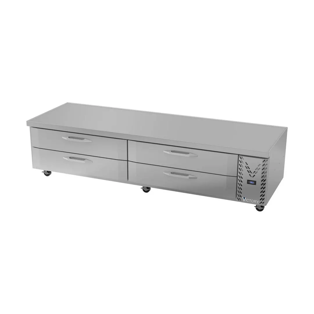 Victory CBR96HC 96" 4 Drawers Refrigerated Chef Base, Marine Edge Top, 20.42 cu. ft.