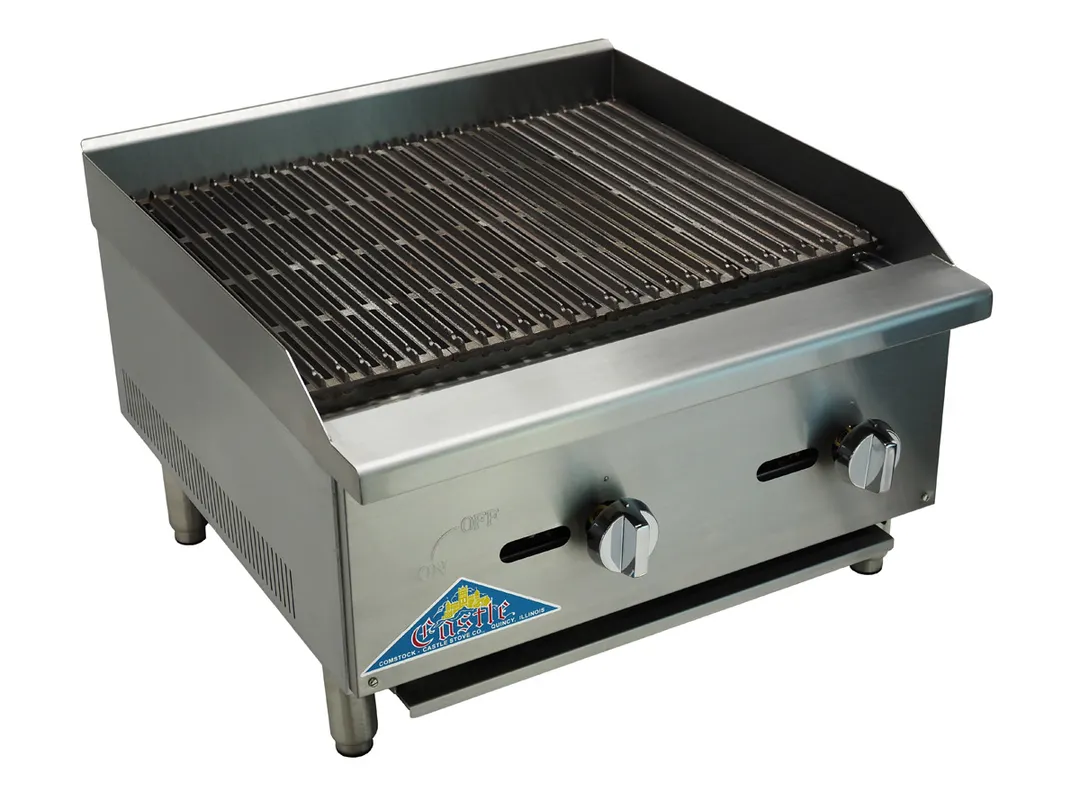 Comstock-Castle CCERB24 24" Countertop Gas Radiant Charbroiler w/ (2) Burners, 60.000 BTU