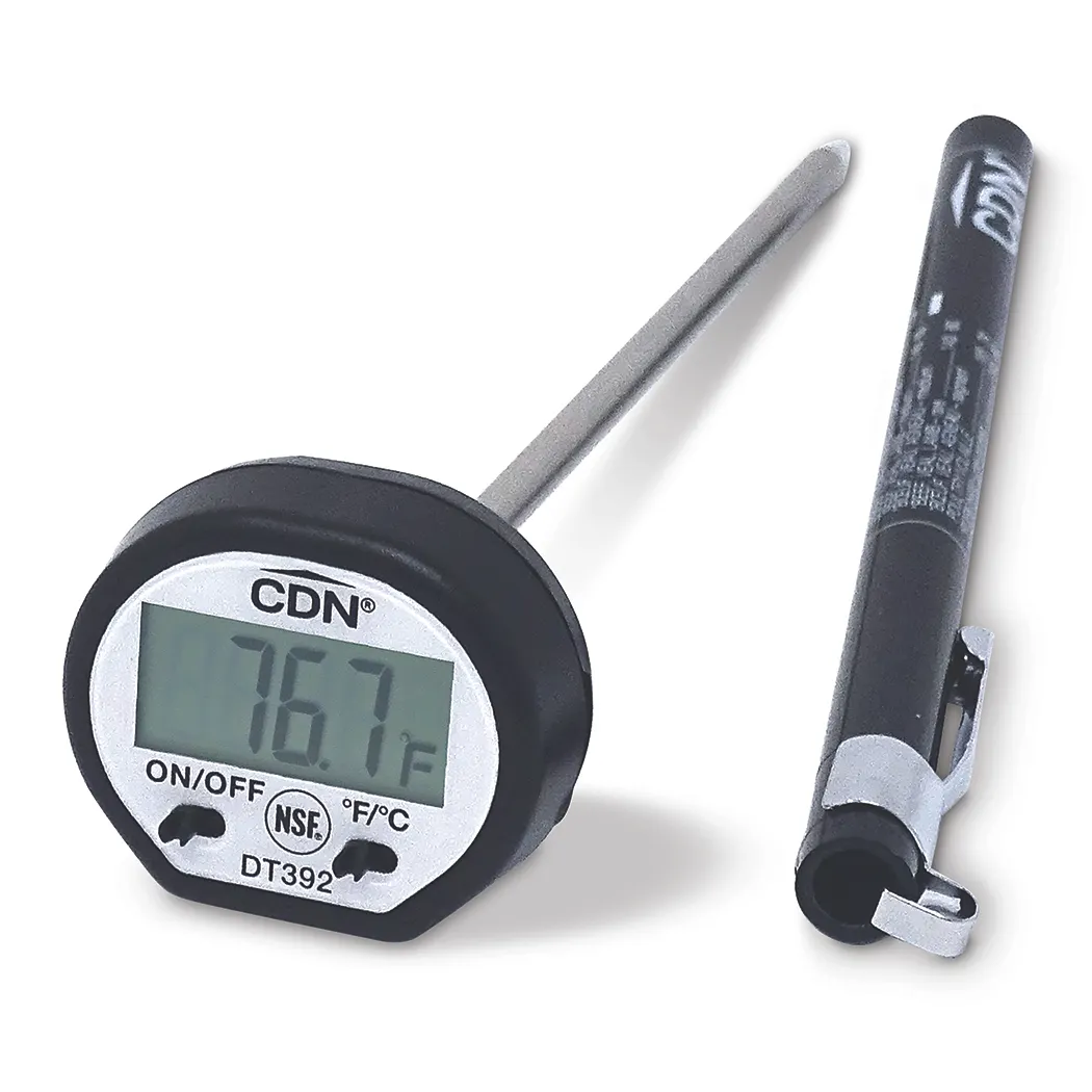 CDN DT392 Digital Thermometer, -50 to +392°F, 5" Stem, BioCote ABS, 304 Stainless Steel