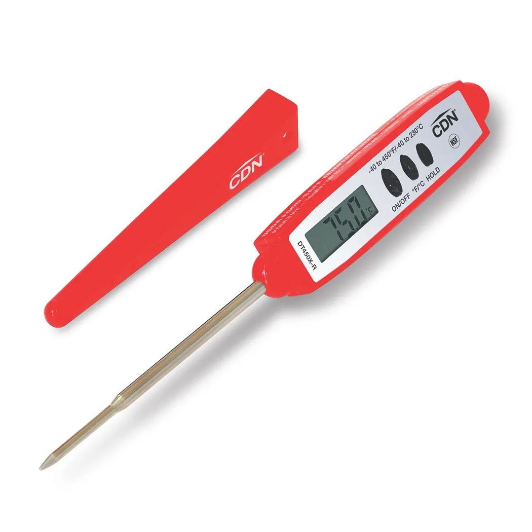 CDN Measurement Tools DT450X-R Pocket Thermometer, Red, -40 to +450°F, 2-3/4" Stem, NSF Certified