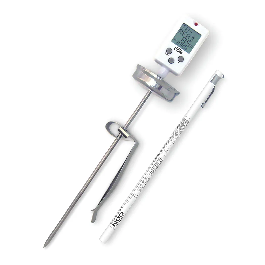 CDN DTC450 Candy Thermometer, 14-450°F, 8" Stem, Dual Display, Auto Shut-Off