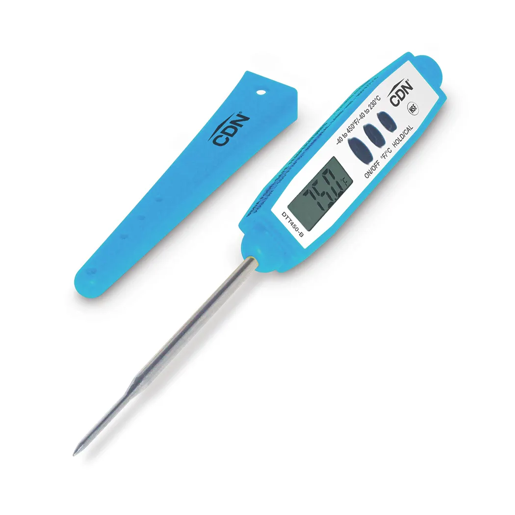 CDN Measurement Tools DTT450-B Thermometer, -40 to +450°F, 6‑sec Response, Waterproof Blue 2‑4" Stem