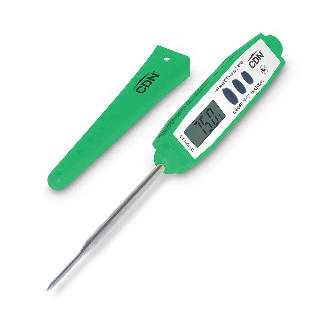 CDN DTT450-G Pocket Thermometer -40 to +450°F, Fast 6s Response, Waterproof Green, 2.75" Stem, NSF