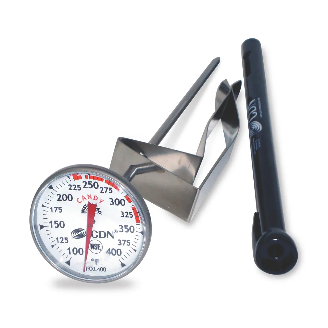 CDN IRXL400 - Candy & Deep Fry Thermometer, Fahrenheit 100-400°F, 1-3/4" Dial/7" Stem, NSF