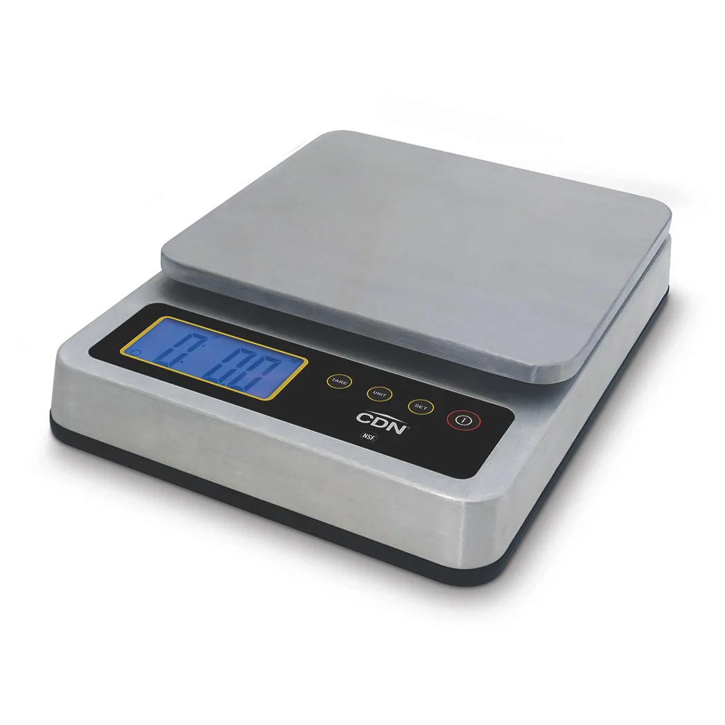 CDN SD1110X Digital Submersible Portion Scale, 11 lb Capacity, 7.5"W x 9.75"D, Stainless Platform, Waterproof