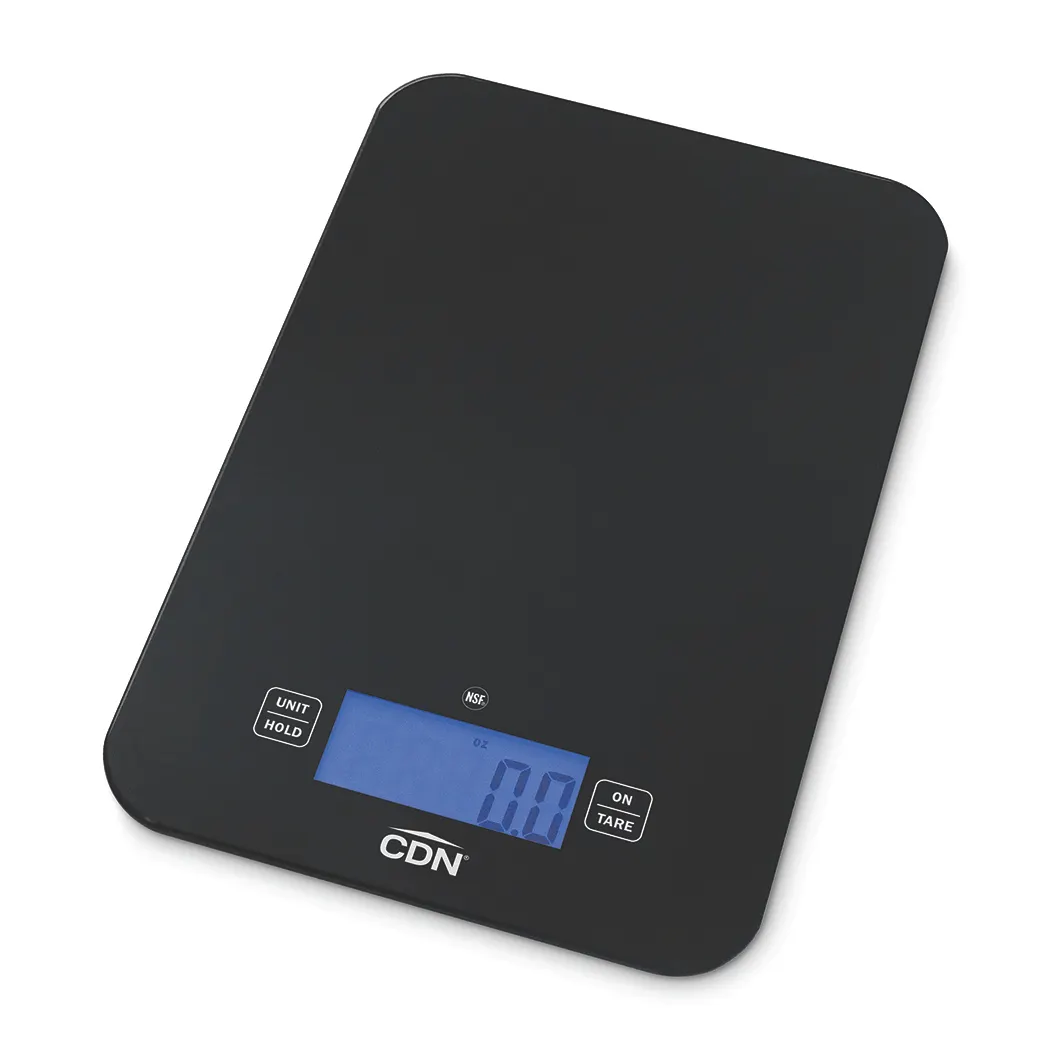 CDN SD1502-BK Digital Portion Control Scale, 6"W X 9-3/16"D X 5/8"H Overall