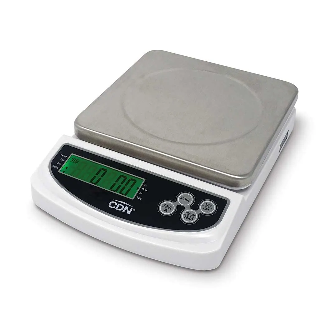 CDN SD2206 Digital Portion Control Scale, 6-3/10"W X 8-13/16"D X 1-3/4"H Overall