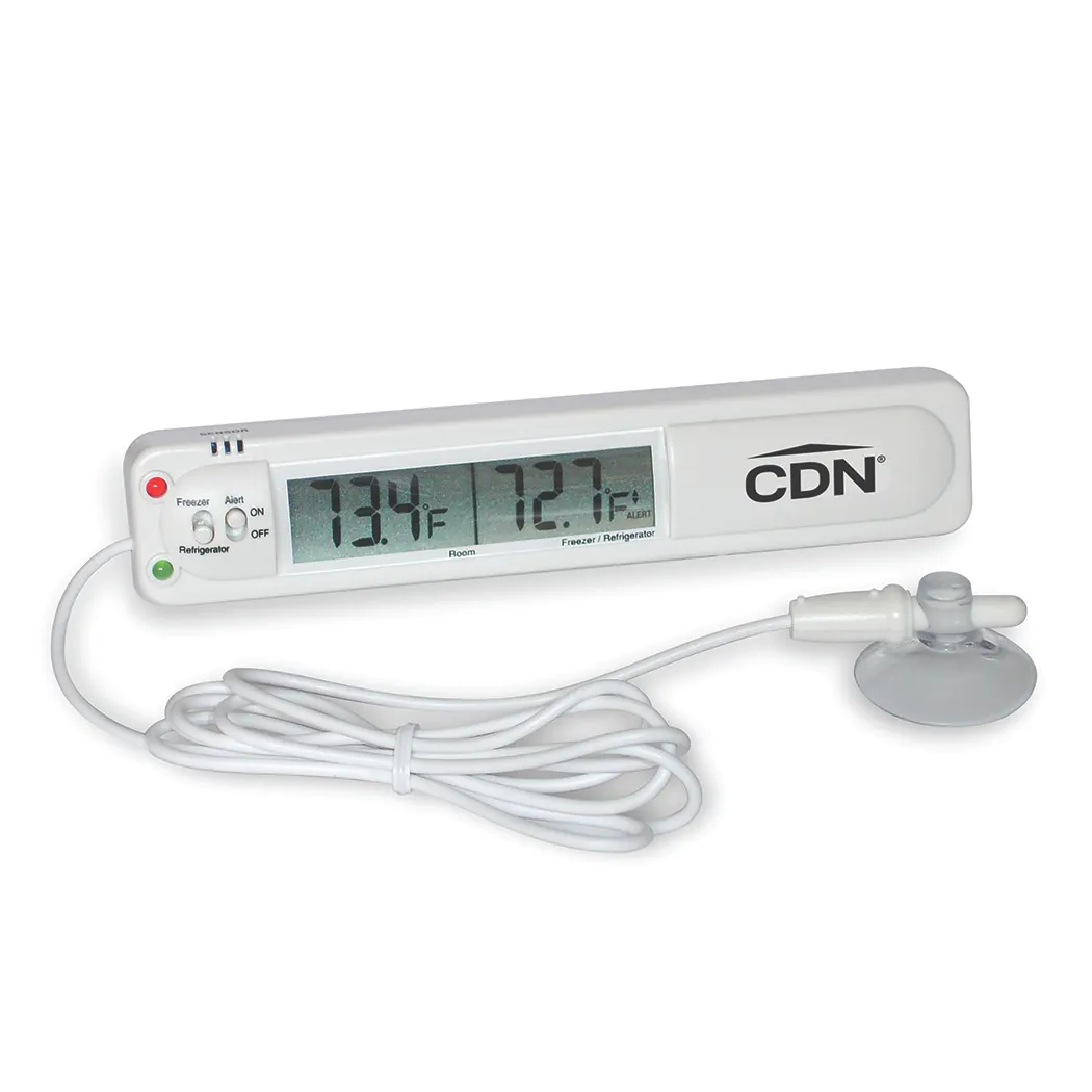 CDN Measurement Tools TA20 Alarm Thermometer, -58°F to +158°F, 39" Cable, Audio/Visual Alarm