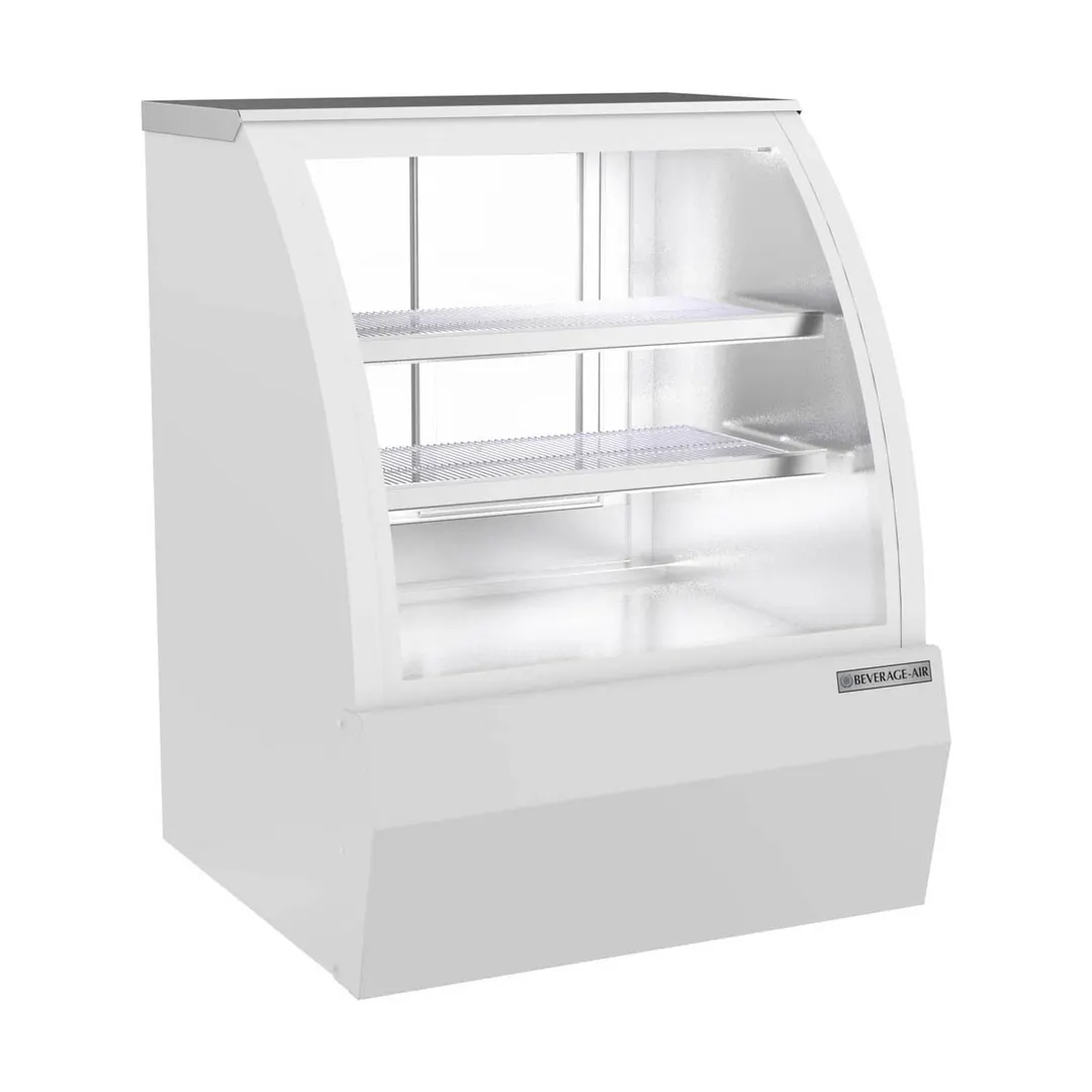 Beverage Air CDR3HC-1-W 37" Curved Glass White Refrigerated Deli Display Case