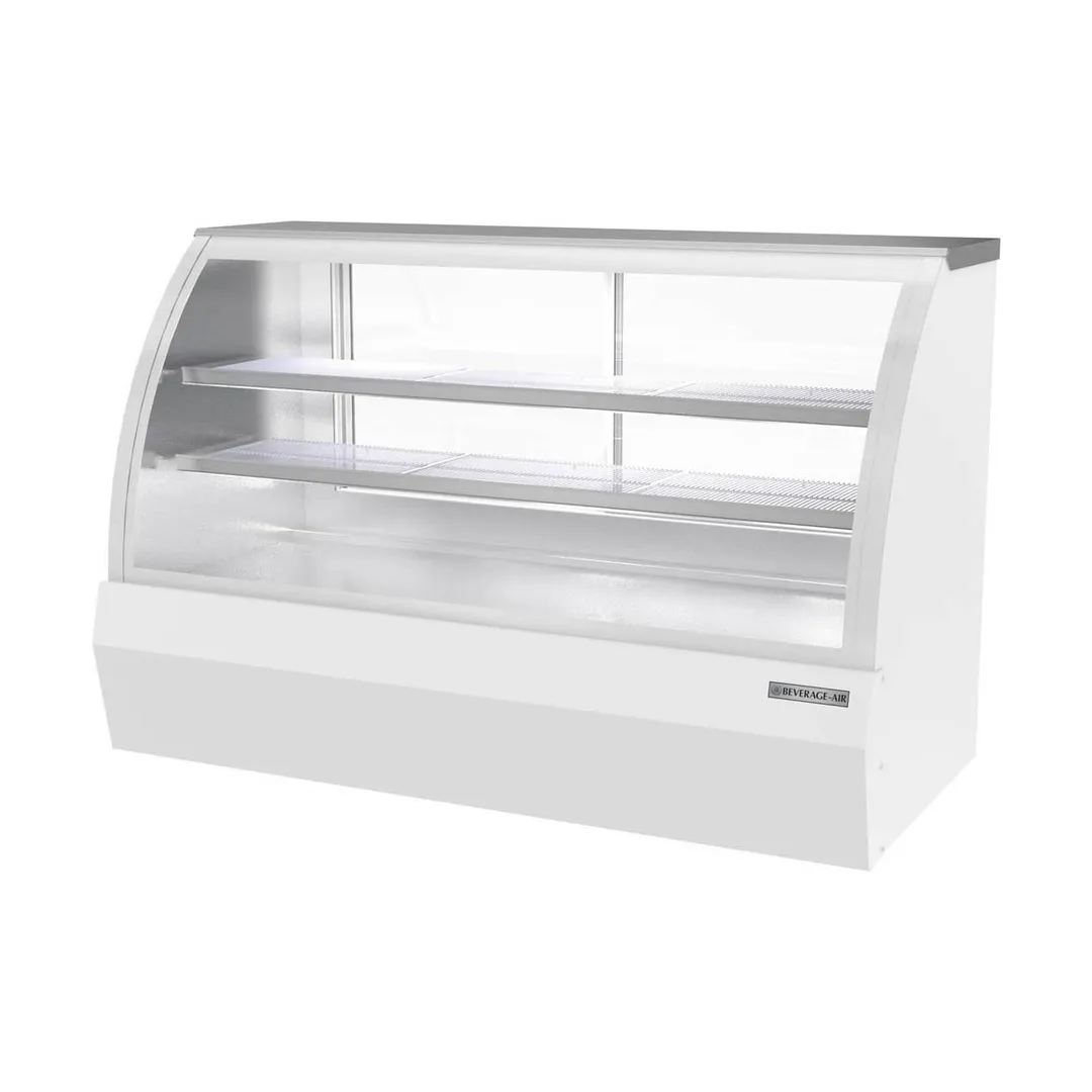 Beverage Air CDR6HC-1-W 73" Curved Glass White Refrigerated Deli Display Case