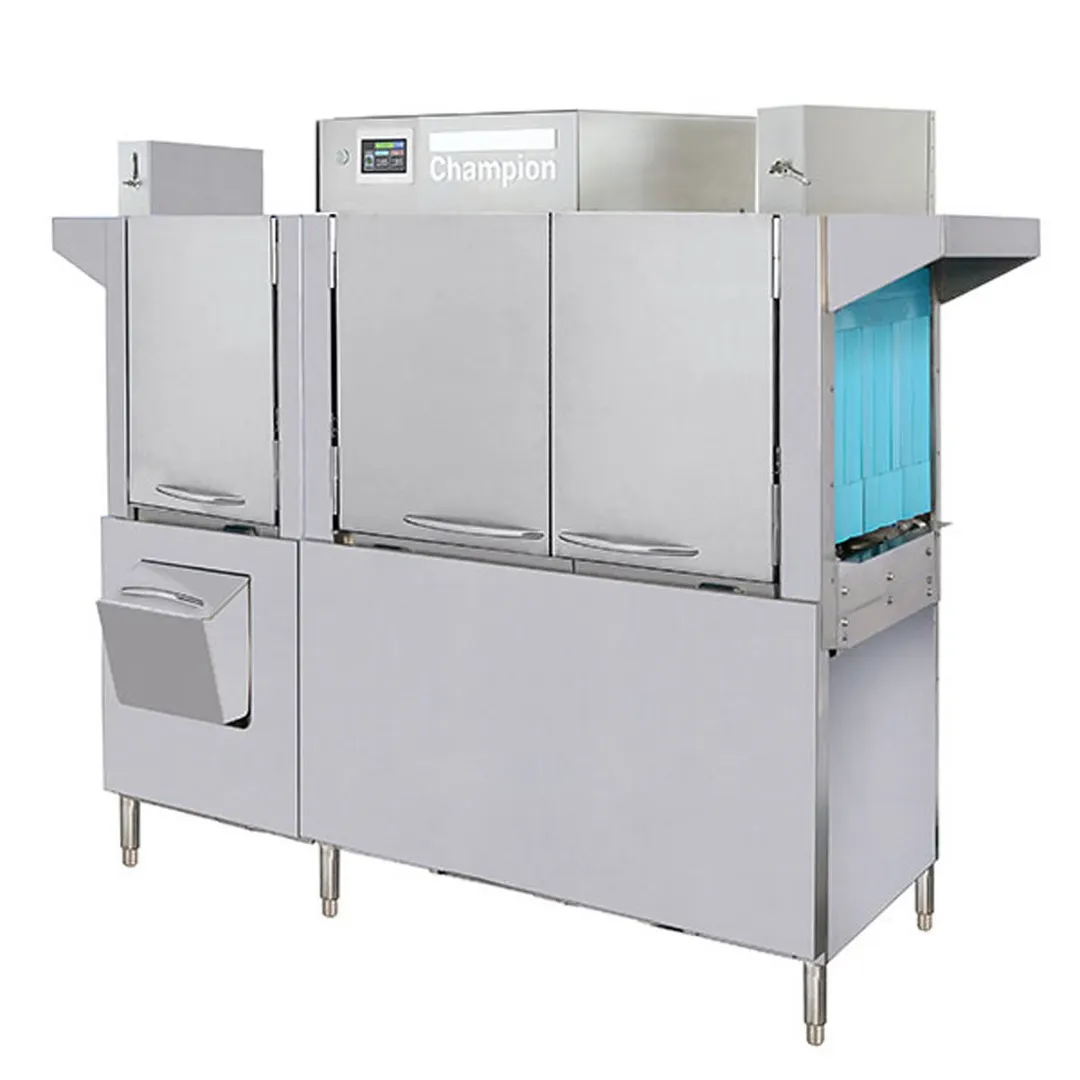 Champion 66 PRO 66" Conveyor Dishwasher, 209 Racks/Hr - 100 Gal/Hr - High Temp w/Booster