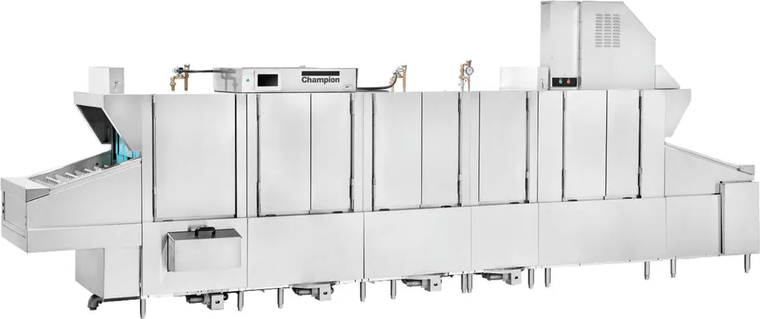 Champion EUCCW PRO Cw Pro-Series Upright Conveyor Dishwasher, Dual Rinse & 29" Wide Peg Belt