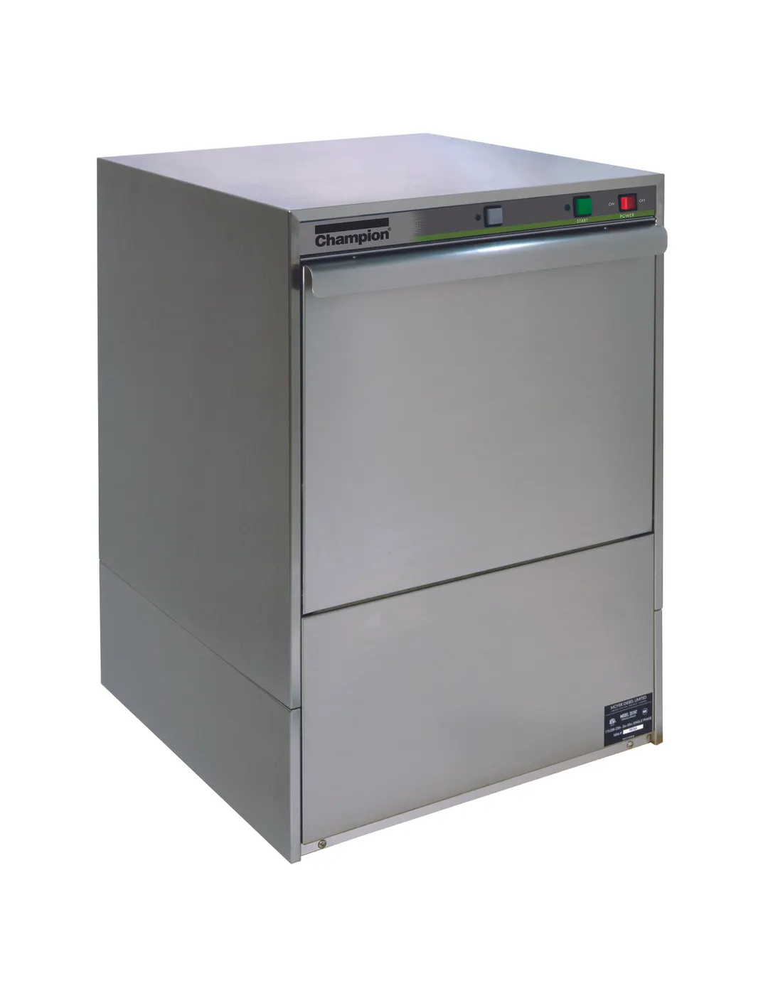Champion IUH110-E 24" Undercounter Dishwasher, High Temp With Booster, 24 Racks/Hour