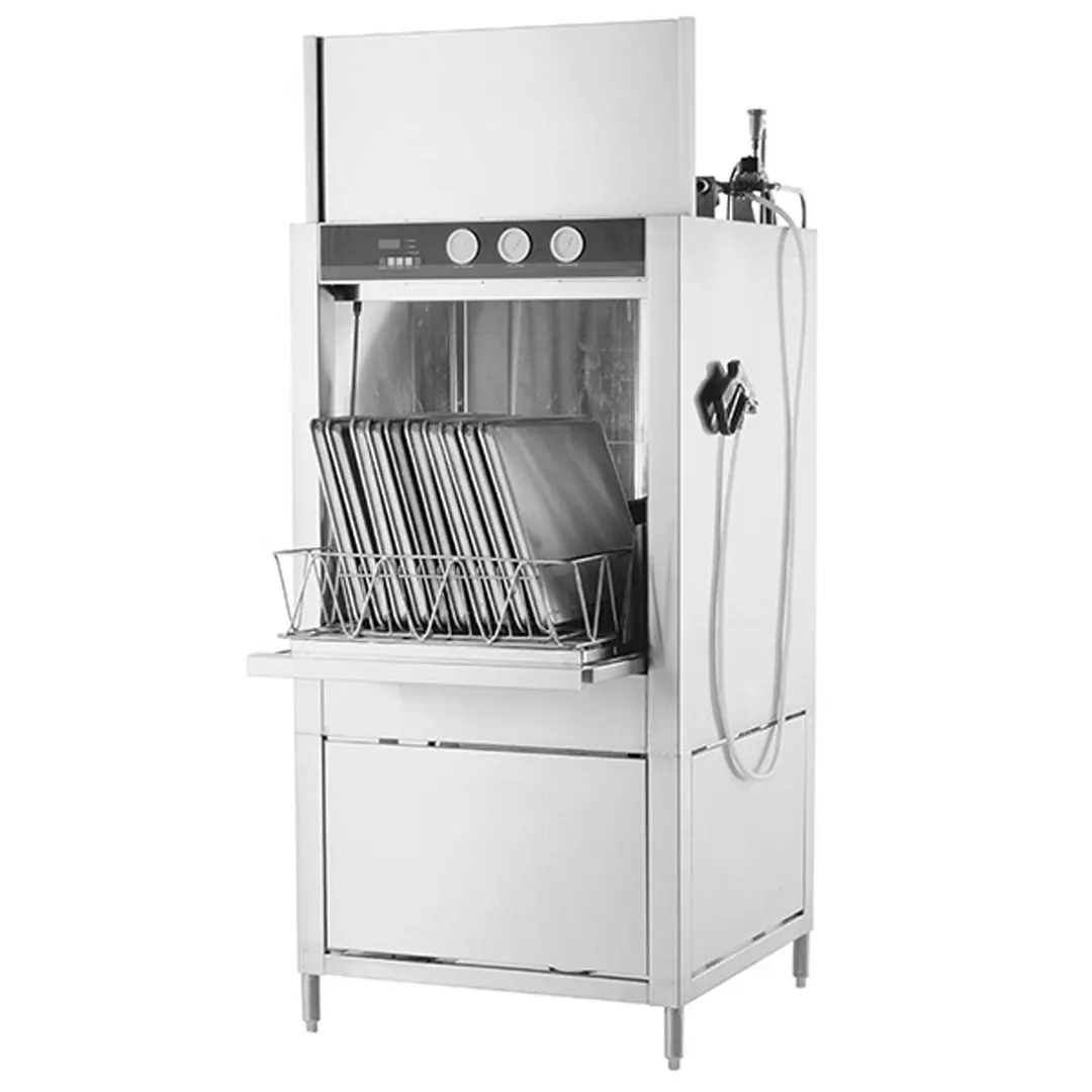 Champion PP-10 Front Load Single Rack Pot/Pan & Utensil Washer with Booster, 25 Racks/Hr - 5hp