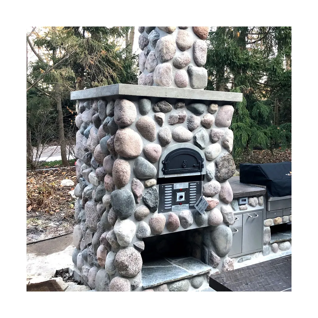Chicago Brick Oven CBO-O-KIT-750-HYB-NG Wood & Gas Fired / Outdoor Pizza Oven Kit