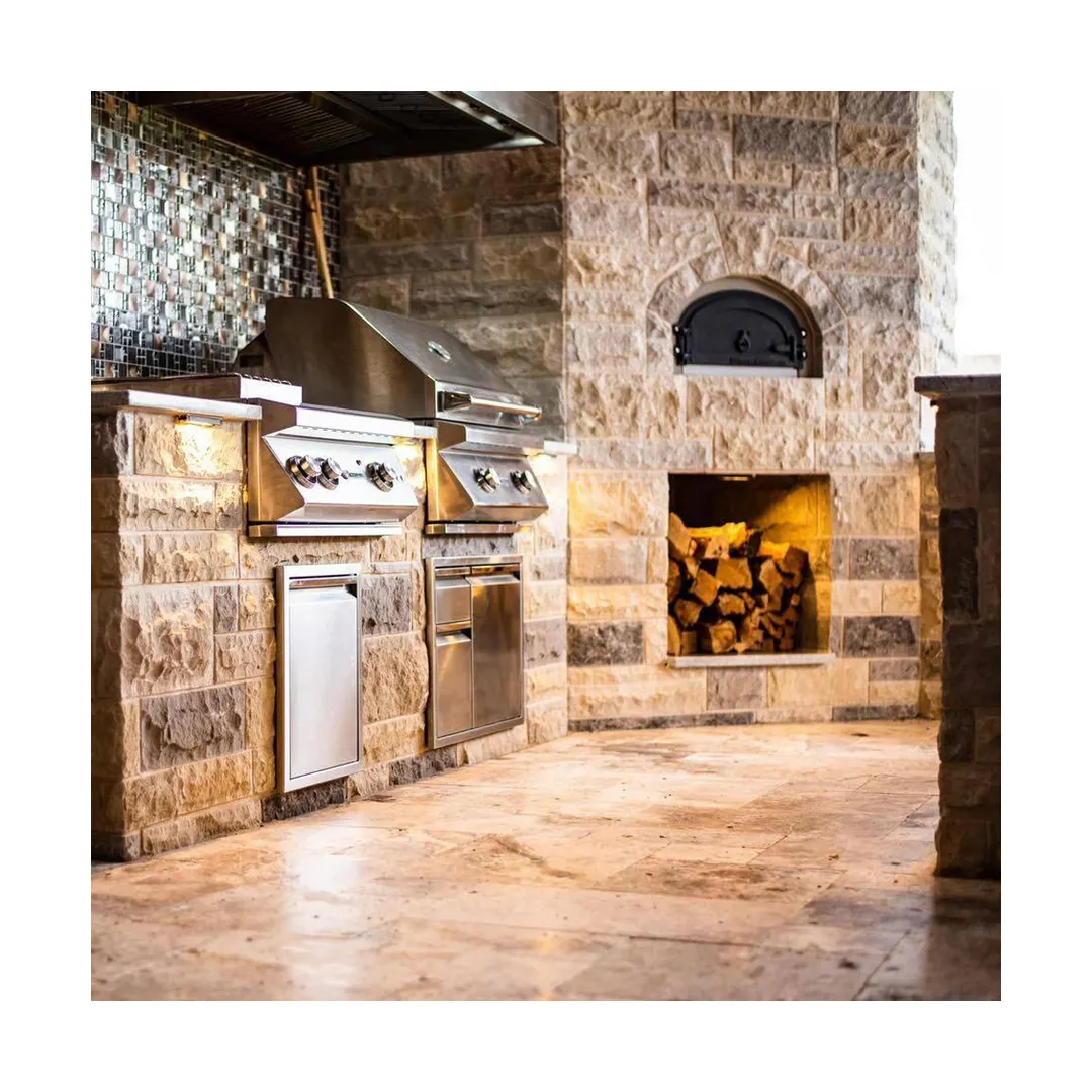 Chicago Brick Oven CBO-O-KIT-750 Wood Fired / Outdoor Pizza Oven Kit, Built-In