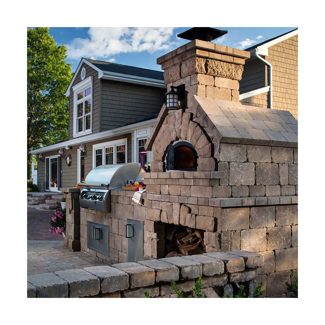 Chicago Brick Oven CBO-O-KIT-750 Wood Fired / Outdoor Pizza Oven Kit, Built-In