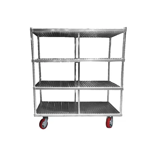 Channel FTDR-4 Mobile Tray Drying Rack, Heavy-Duty Aluminum, 63"W x 30"D x 60"H