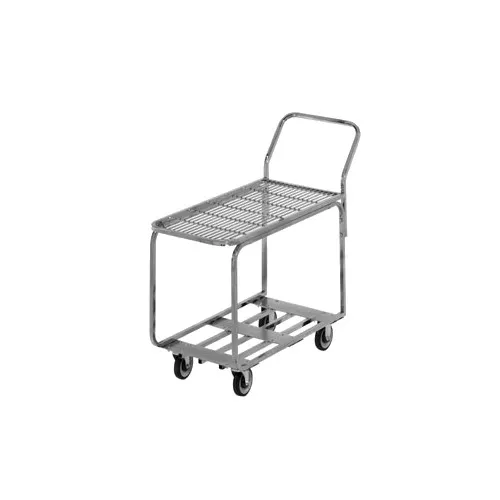 Channel STKC200G Chrome Plated Steel Stocking Truck w/ Galvanized Deck - 18.5" x 44" x 38.25"