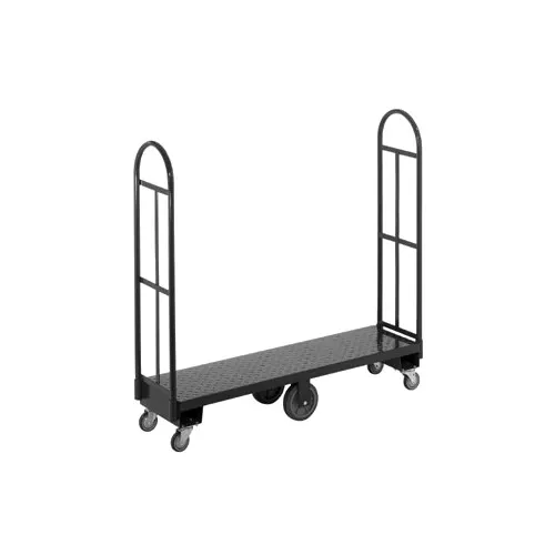 Channel U1648DS Steel U-Boat Platform Truck, 16x48, 2000lb, Dual Handle, Steel Deck, Swivel Casters