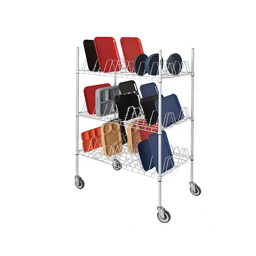 Channel W3TD-3 Mobile Wire Tray Drying Rack - 44"W x 25.5"D x 70.5"H
