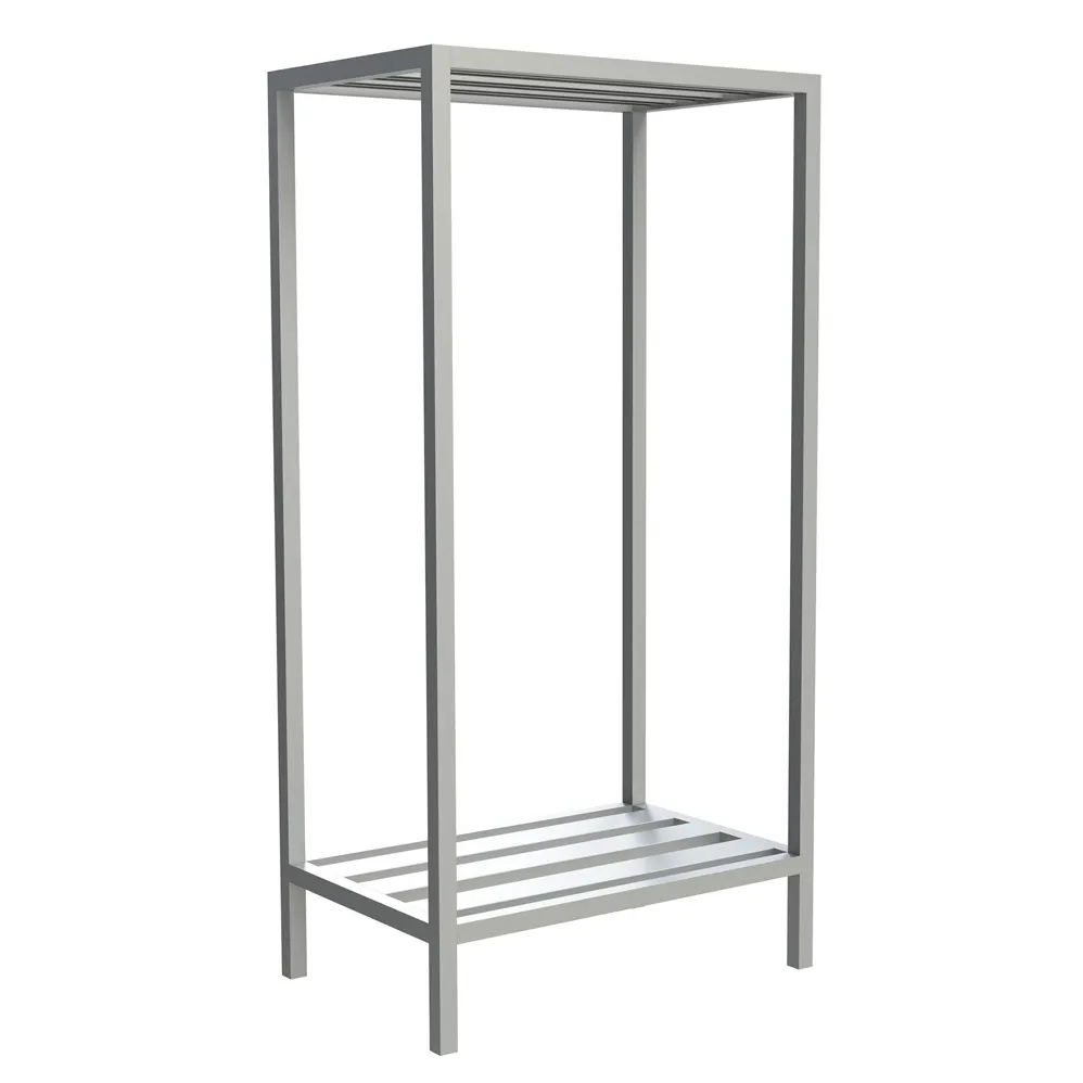 Choice Equipment SU10-6018-2-C NSF 2 Shelf Aluminum Channel Shelving Unit - 60" x 18" x 60"