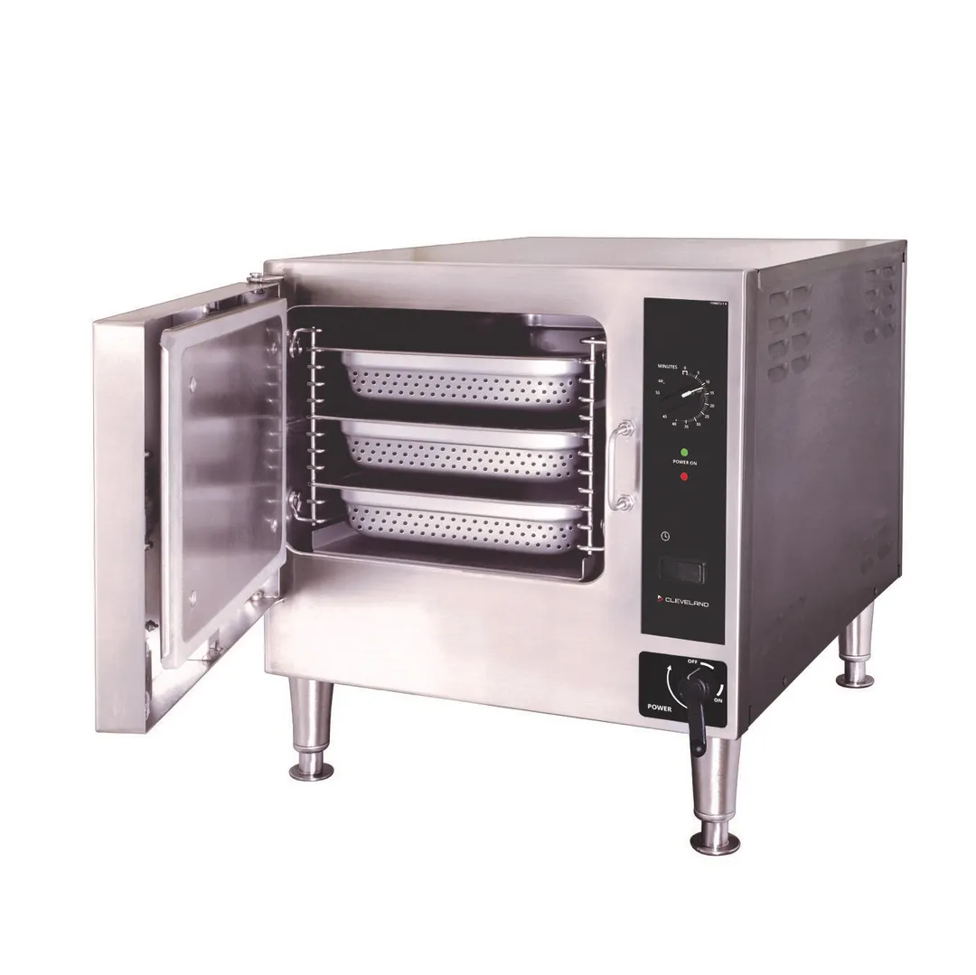 Cleveland 22CET32082403EZTQS 3 Pan Countertop Boilerless Convection Steamer, Plumbed