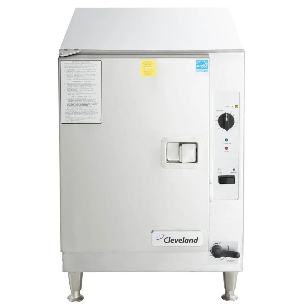Cleveland 22CET6.1 SteamChef 6 Pan Countertop Boilerless Electric Convection Steamer, Plumbed