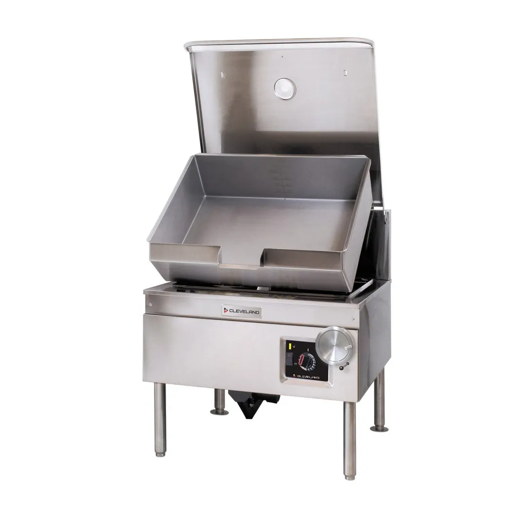 Cleveland SGL30TNATHTPQS 30 Gallon Natural Gas Tilting Skillet Braising Pan, 91.000 BTU